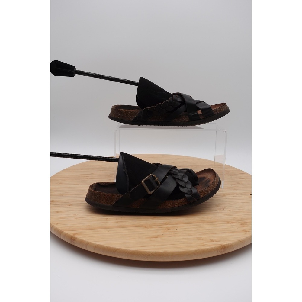 Birkenstock Sandals Womens Size 7.5 Black Braided Slide Comfort Shoes Casual